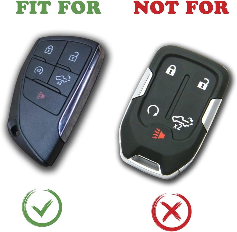 TANDRIVE Key Fob Cover for 2022-2025 2026 Chevy Silverado 1500 GMC Sierra 1500, 2024-2026 Silverado Sierra 2500HD 3500HD, Silicone, 2-Pack, Black Grey - Image 2